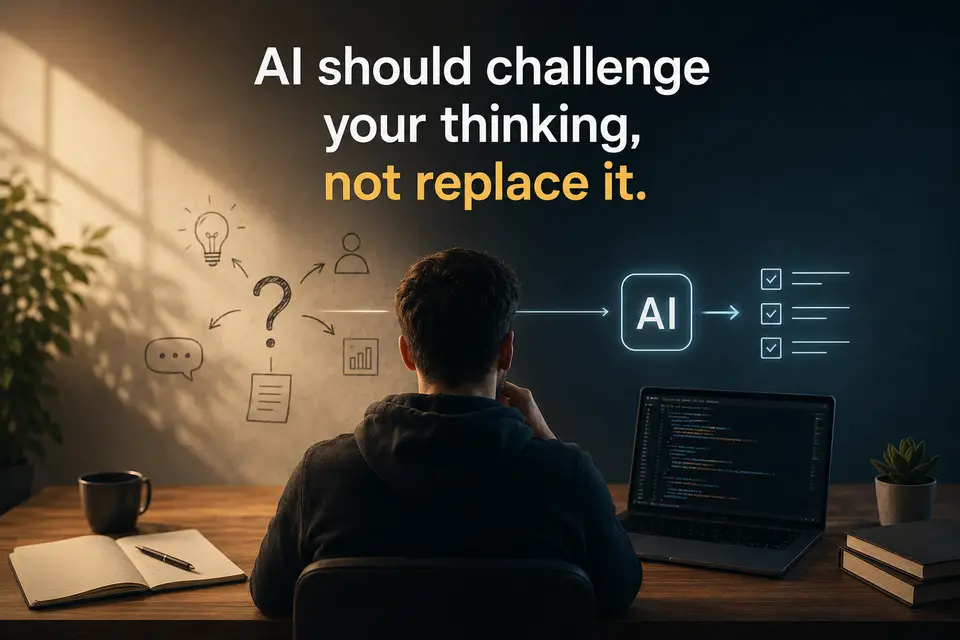 AI should challenge your thinking, not replace it